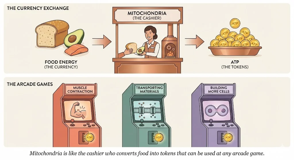 Mitochondria as an arcade cashier